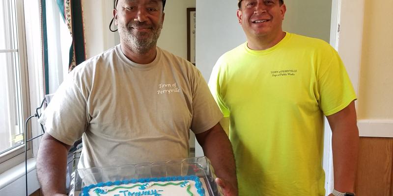 Tommy Chapman 20 years of service (L - Tommy, R- Aaron Ashford) Tommy Chapman 20 years of service (L - Tommy, R- Aaron Ashford)